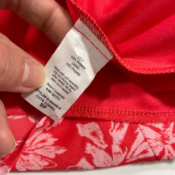 Kaileigh Rebecca Floral Dress Coral Size SP Small Petite - Picture 3 of 6